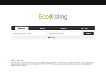 Tablet Screenshot of ecolistings.com